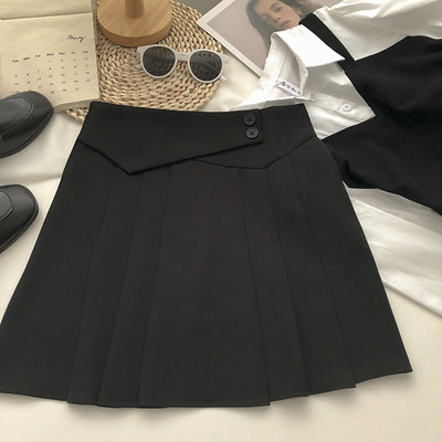 Naiste plisseeritud seelik asümmeetrilise kinnitusega