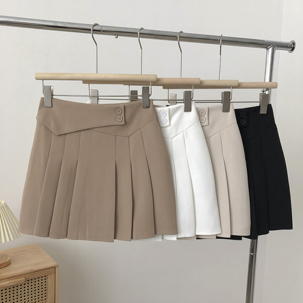 Naiste plisseeritud seelik asümmeetrilise kinnitusega