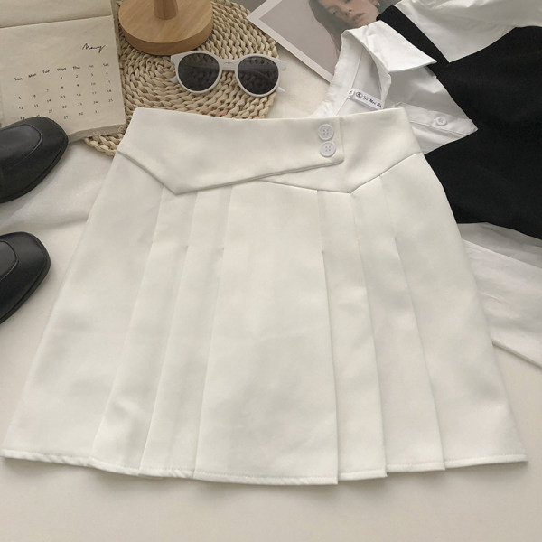 Naiste plisseeritud seelik asümmeetrilise kinnitusega