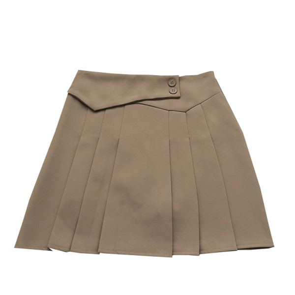 Naiste plisseeritud seelik asümmeetrilise kinnitusega