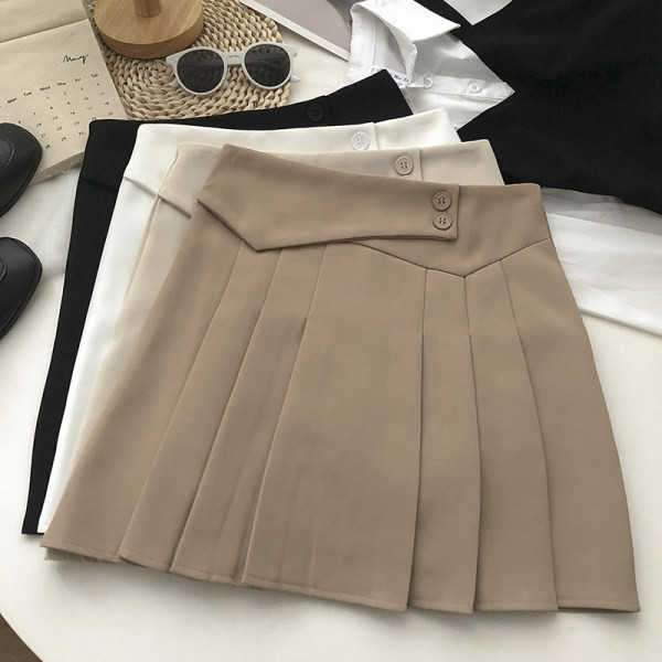 Naiste plisseeritud seelik asümmeetrilise kinnitusega