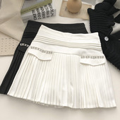 Sieviešu kroku svārki ar akmeņiem viduklī