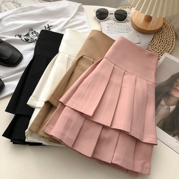 Fusta scurta de dama cu talie inalta in patru culori