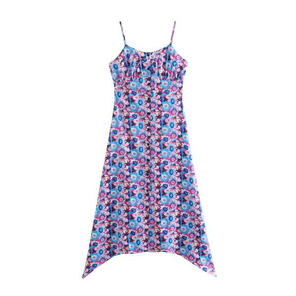 Naiste vabaaja kleit õhukeste rihmadega