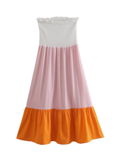 Suvise lõikega elastse osaga kleit