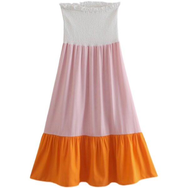 Suvise lõikega elastse osaga kleit