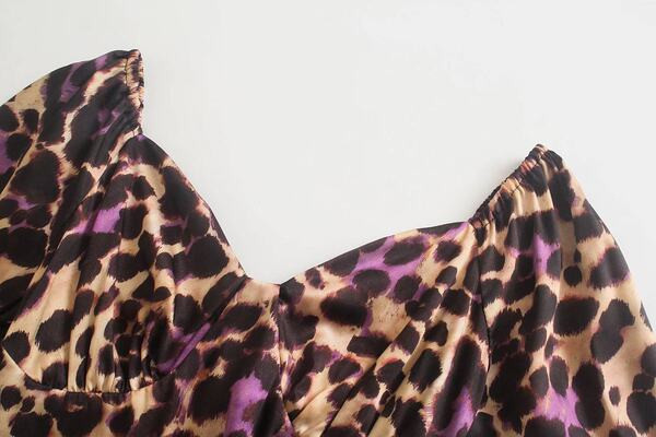 Stiilne loomamustri ja spitsikaelusega kleit