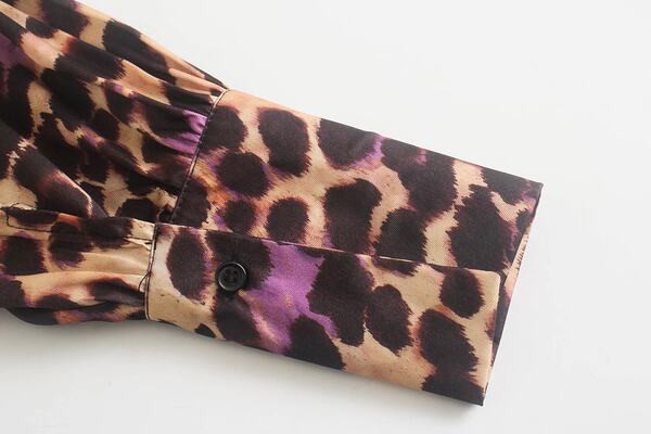 Stiilne loomamustri ja spitsikaelusega kleit