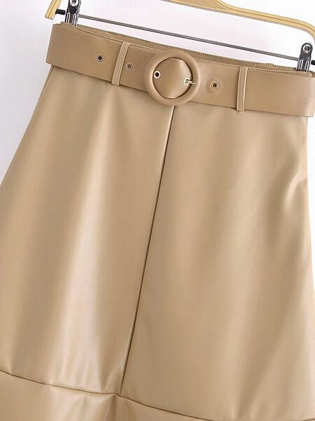 Moodne naiste seelik vööga sirge mudel