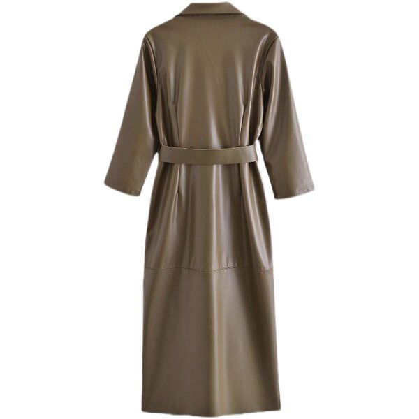 Naiste nahast kleit vöörihma ja nööpidega