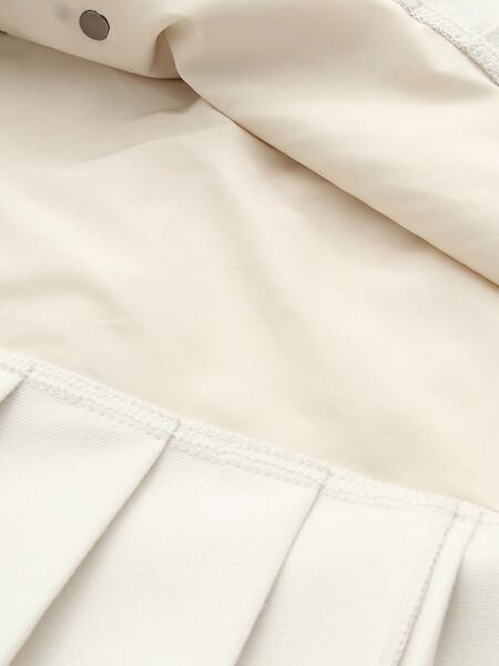 Fusta de dama din piele ecologica cu talie inalta - culoare alba