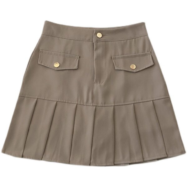 Lühike kolme värvi nööpidega seelik