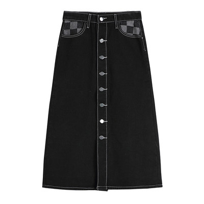 Pikk naiste teksaseelik nööpidega