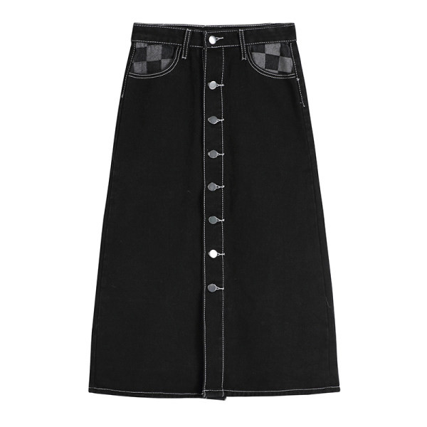 Pikk naiste teksaseelik nööpidega