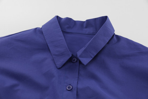 Rochie de dama moderna model asimetric in albastru