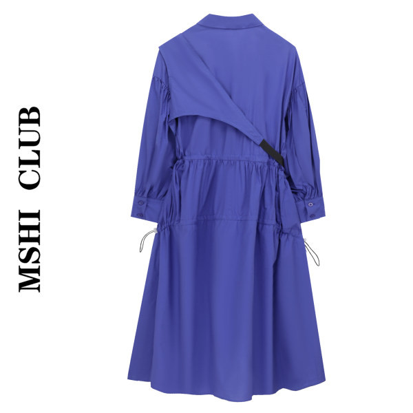 Rochie de dama moderna model asimetric in albastru