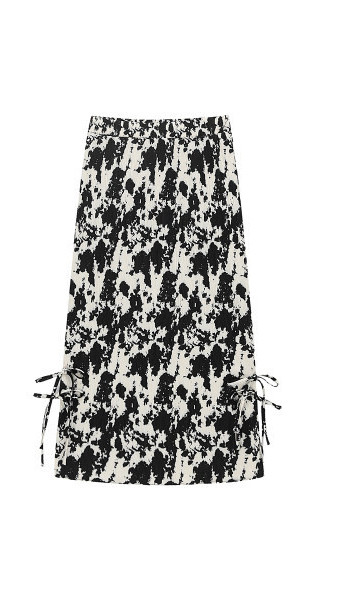 Naiste pikk seelik kõrge vöökoha ja lipsudega