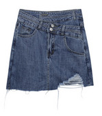 Lühike moodne rebenenud motiividega naiste teksaseelik