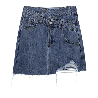 Lühike moodne rebenenud motiividega naiste teksaseelik