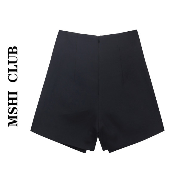 Lühike kõrge vöökohaga asümmeetriline seelik