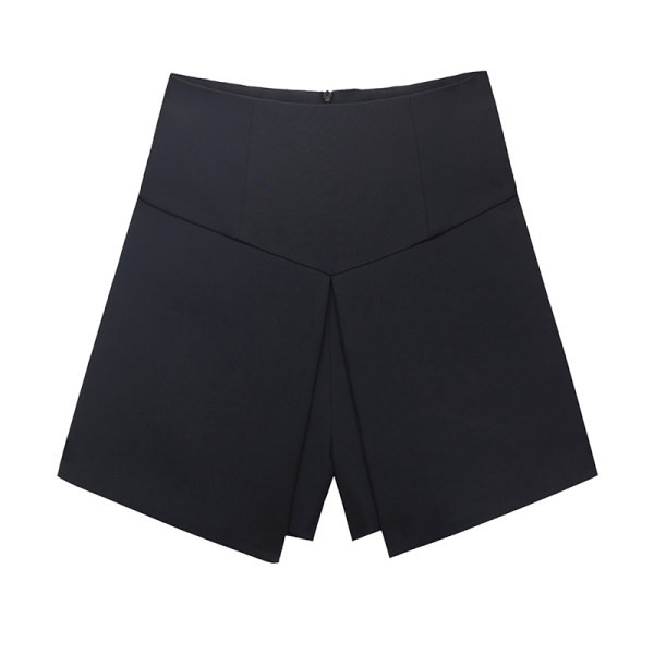 Lühike kõrge vöökohaga asümmeetriline seelik