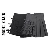 Asümmeetriline paeltega plisseeritud seelik