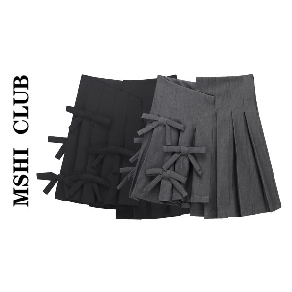 Asümmeetriline paeltega plisseeritud seelik