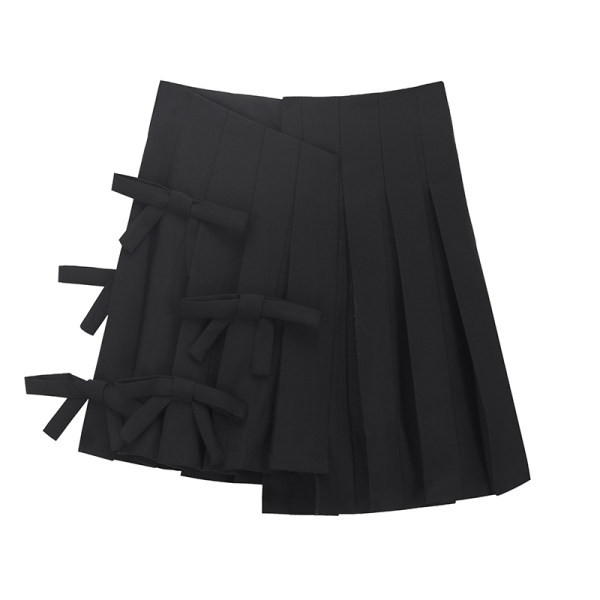 Asümmeetriline paeltega plisseeritud seelik