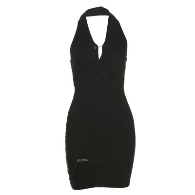 Lühike lõhikuga naiste kleit