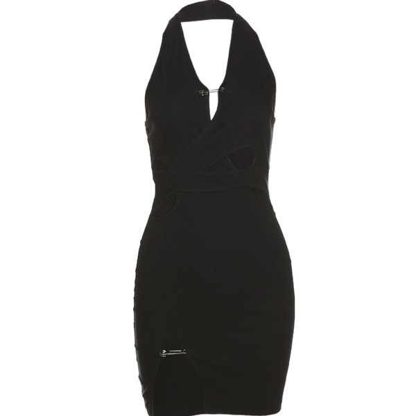 Lühike lõhikuga naiste kleit