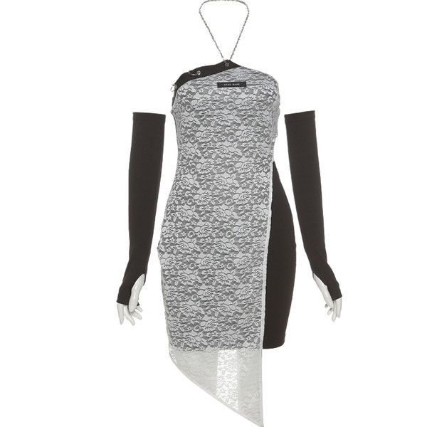 Rochie scurtă asimetrică de damă