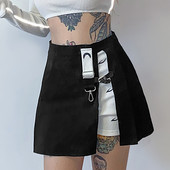 Naiste kõrge vöökoha ja pandlaga seelikupüksid