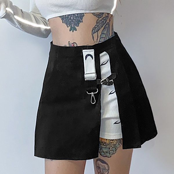 Naiste kõrge vöökoha ja pandlaga seelikupüksid