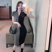 Lühikeste varrukatega pikk naiste kleit kehale