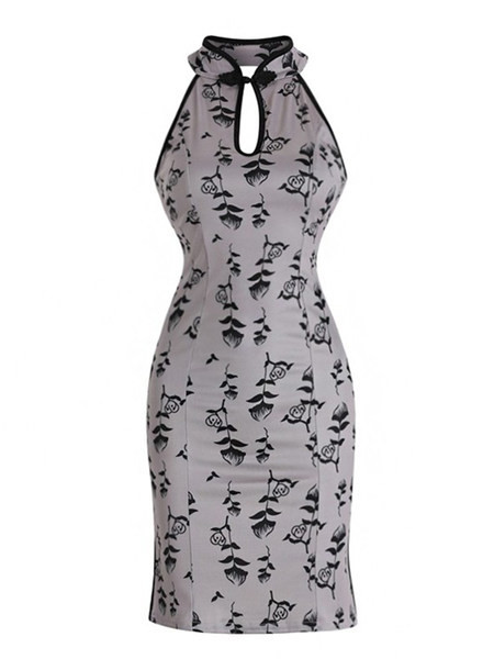 Rochie scurta de dama model nou cu motive florale