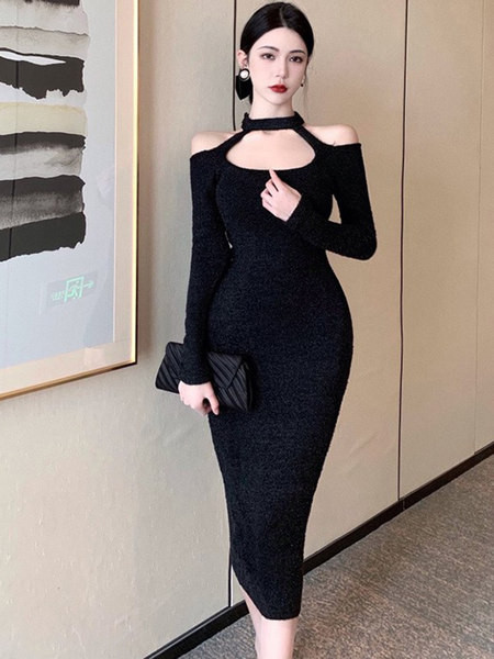 Νέο μοντέλο γυναικείο κομψό μακρύ φόρεμα