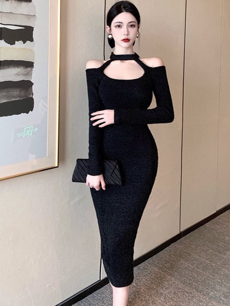 Νέο μοντέλο γυναικείο κομψό μακρύ φόρεμα