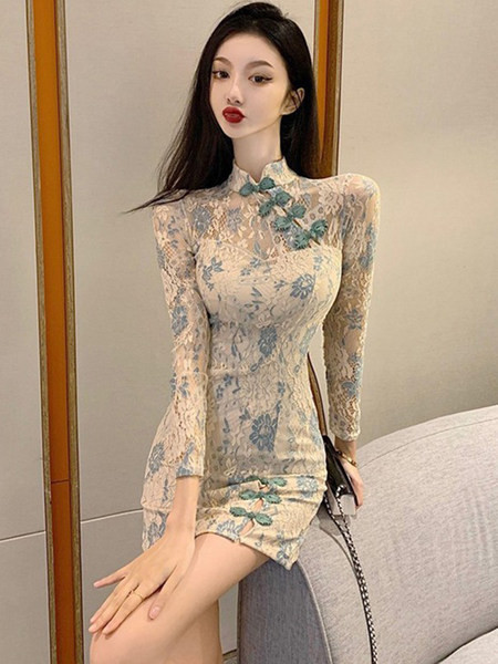 Naiste kleit pitsvarrukatega - kahte värvi