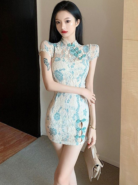 Naiste kleit pitsvarrukatega - kahte värvi