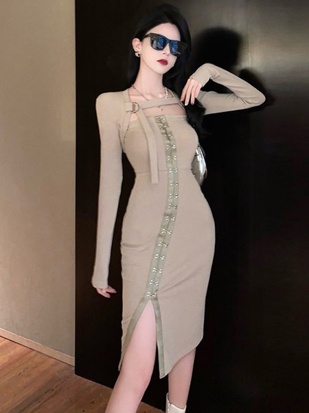 Beeži värvi naiste kleit