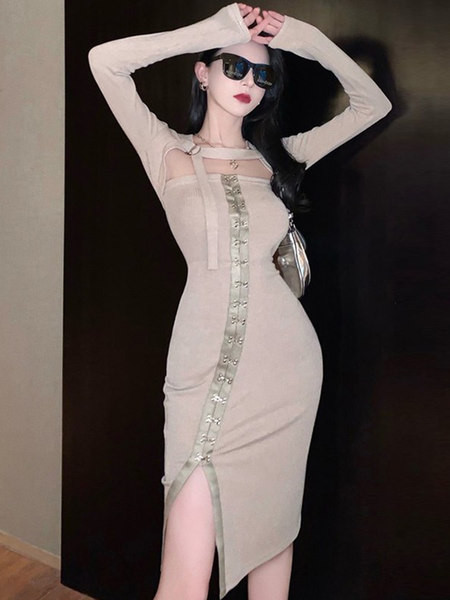 Beeži värvi naiste kleit