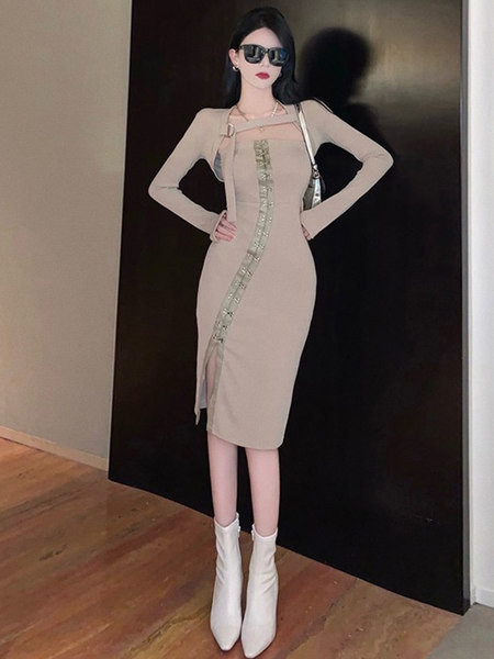Beeži värvi naiste kleit