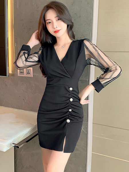 Rochie mulata eleganta, cu nasturi