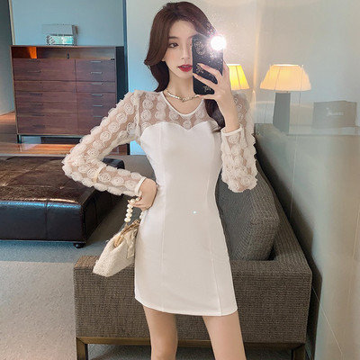 Γυναικείο εφαρμοστό φόρεμα με μακριά μανίκια