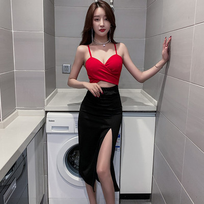 Naiste pikk lõhikuga kleit