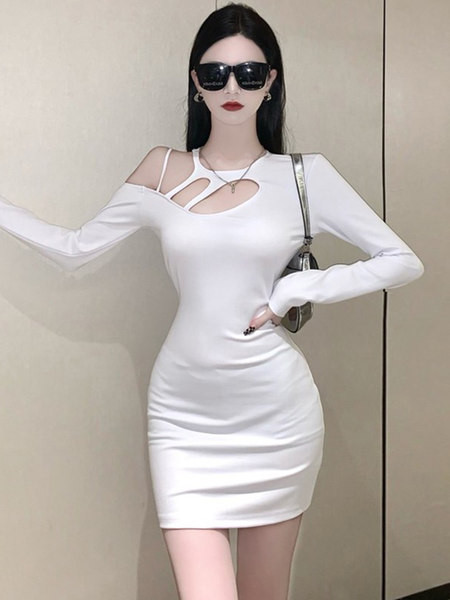 Naiste vabaaja kleit pikkade varrukatega