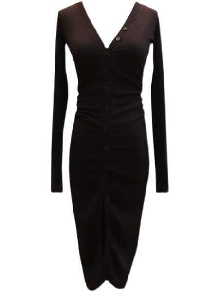 Γυναικείο μακρύ φόρεμα με λαιμόκοψη