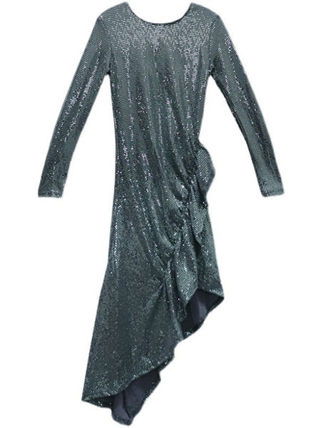 Särava efektiga naiste kleit - asümmeetriline mudel