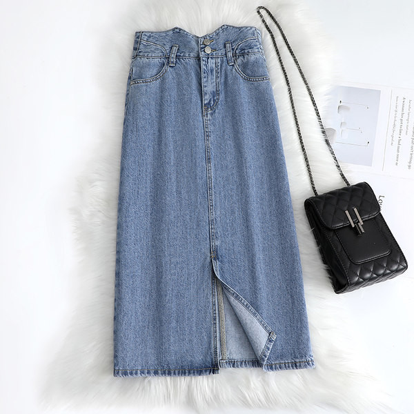 Naiste kõrge vöökohaga seelik – kahte värvi