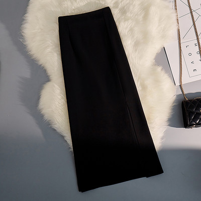 Uus mudel lõhiku ja kõrge vöökohaga naiste seelik